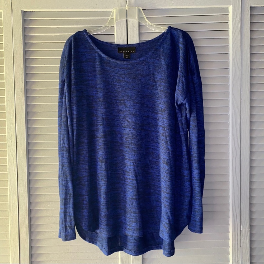 Blue and Black Sweater Top